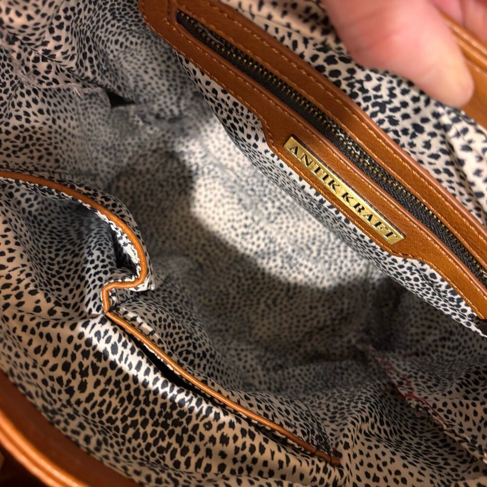 Antik Kraft Brown Vegan Leather Backpack | Boho Minimalist Rucksack - Picture 6 of 10